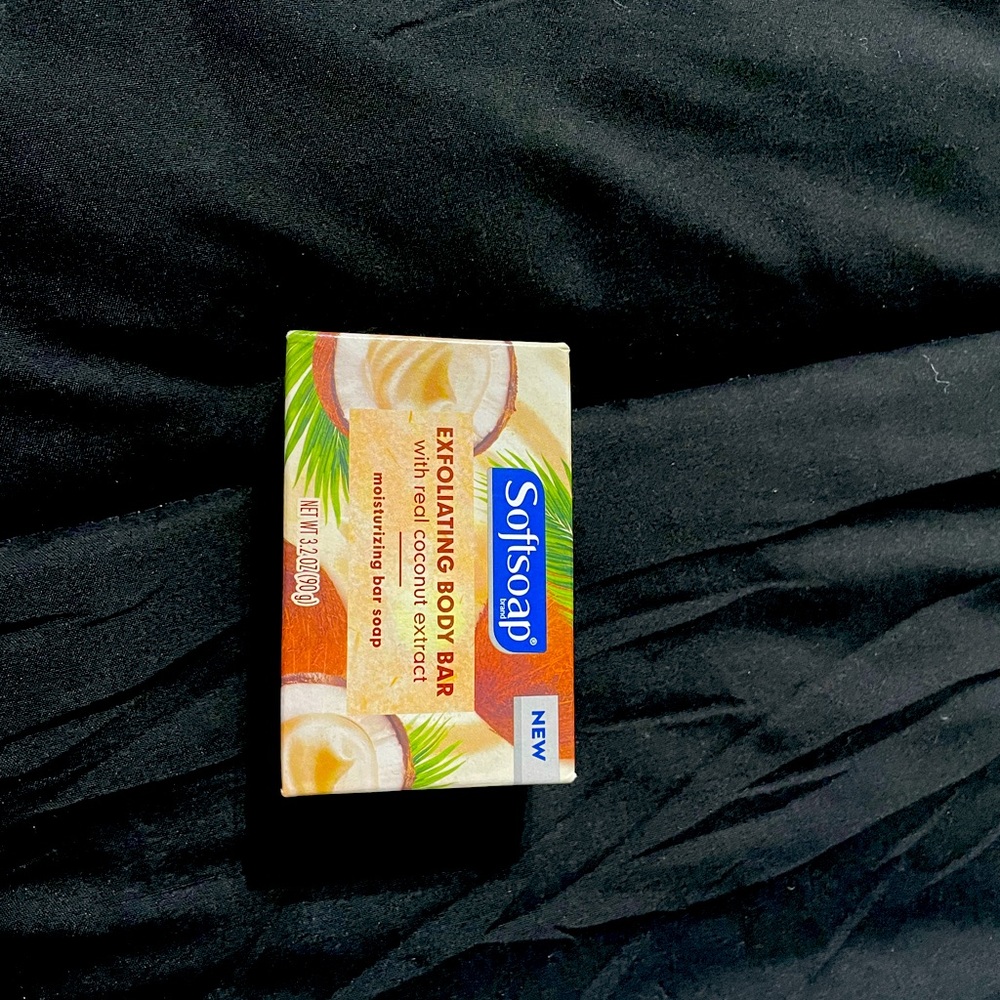 coconut body bar !!! With exfoliating extracts . Smells good. Never touched